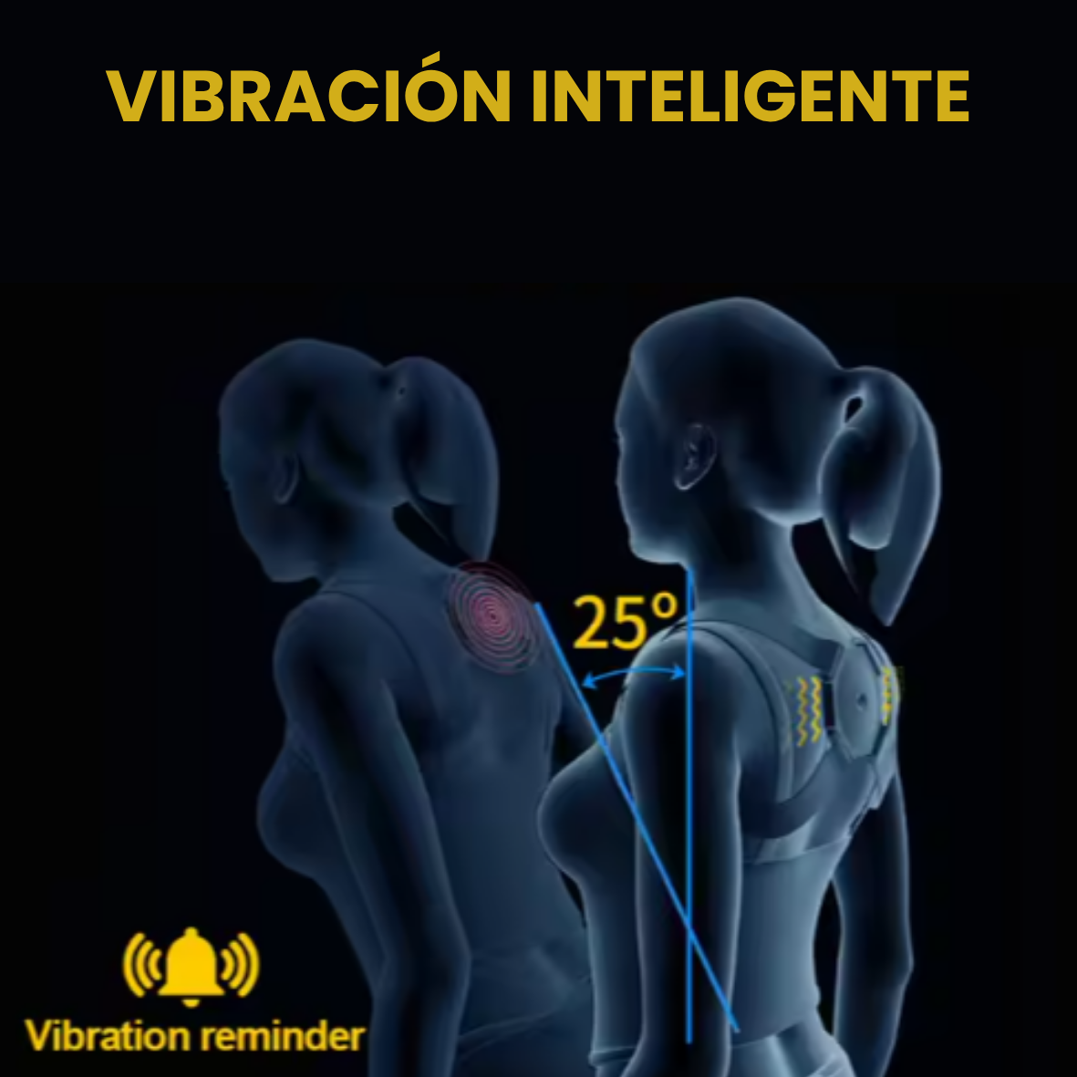 Corrector de Postura con Sensor. LIVE BACK™